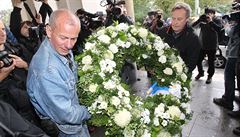 Poh�eb Pavla Landovského v kostele sv. Ignáce v Praze v pátek 17.10. 2014. Se...