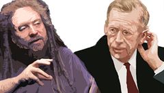 Jaron Lanier a Václav Havel, nositelé Mírové ceny německých knihkupců