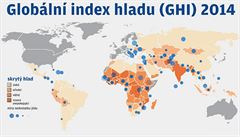 Globální index hladu (GHI) 2014.