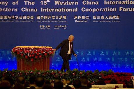 Miloš Zeman se v pátek zúčastnil zahájení Západočínského mezinárodního veletrhu