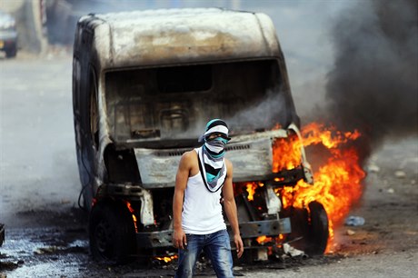 Stety palestinských demonstrant s izraelskou policií jsou v Jeruzalém v...