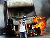 Stety palestinskch demonstrant s izraelskou polici jsou v Jeruzalm v...