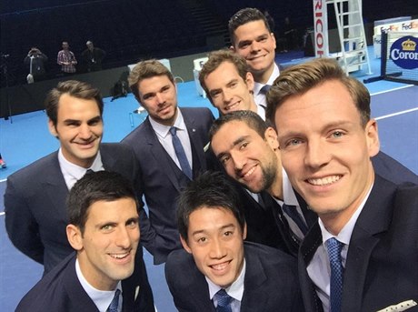 Tenisová smetánka. Tomáš Berdychovi se povedla unikátní selfie.