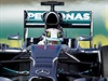 Lewis Hamilton během kvalifikace na Velkou cenu Ameriky.