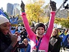 Caroline Wozniacká v cíli maratonu