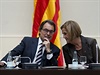Katalánský prezident Artur Mas na jednání v Barcelon