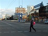 Pusté msto. Prázdné ulice v Luhansku.