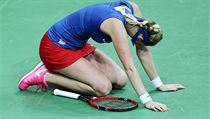 Křeče a vyčerpání, Petra Kvitová si v rozhodujícím zápase sáhla na dno. „Chtěla...