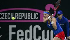Finále tenisového Fed Cupu esko - Nmecko. Petra Kvitová v úvodní dvouhe s...