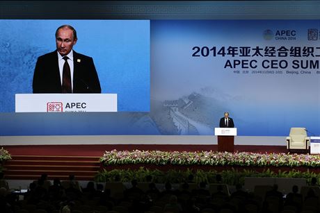 Vladimir Putin na summitu Rady pro ekonomickou spolupráci Asie a Tichomoí...