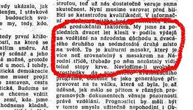 Milo Zeman a samizdatov LN. erven je vyznaen pas, v n Zeman pe o...