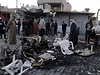 Bombový útok v Bagdádu z 9. listopadu, pi nm zemelo 12 lidí a byly ponieny...
