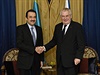Prezident Miloš Zeman (vpravo) se sešel 24. listopadu v Astaně s kazašským...