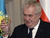 Prezident Miloš Zeman 24. listopadu na recepci na českém velvyslanectví v...