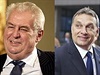 Prezidenti Milo Zeman (R) a Viktor Orbán (Maarsko).