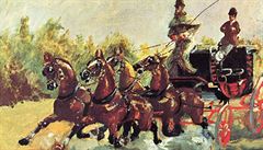 Hrab Alphonse de Toulouse-Lautrec ídí tyspeí, 1881