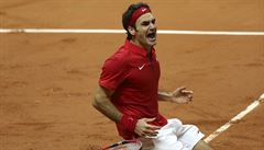 vcarsko oslavuje prvn Davis Cup, ve finle rozhodl Federer