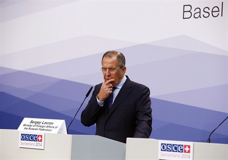 Sergej Lavrov na konferenci OBSE v Basileji