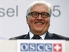 Nmecký minisrt zahranií Frank-Walter Steinmeier na jednání OBSE v Basileji.