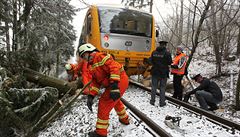 Vypro��ování vlaku v Rad�ovicích.