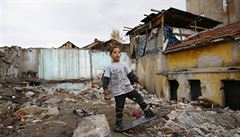 Mezi uprchlíky ze Sýrie jsou často děti. Tato fotografie je z tureckého...