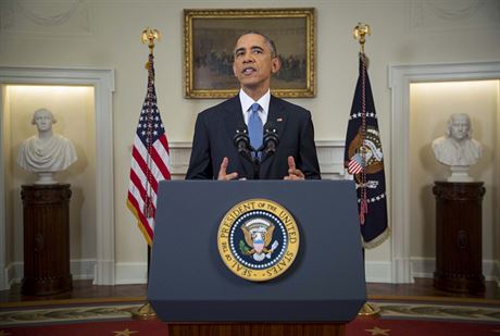 Americký prezident Barack Obama  v oválné pracovně Bílého domu