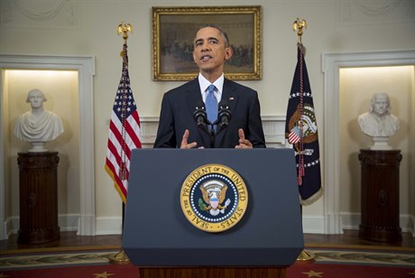 Americký prezident Barack Obama  v oválné pracovn Bílého domu