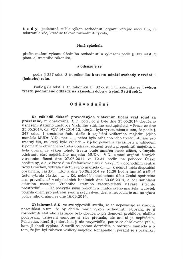 Rozsudek nad Stanislavou Dbalou v kauze Homolka, str. 2