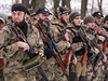 Proruští separatisté z Čečenska, kteří bojují ve východoukrajinském Doněcku.