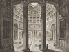 Giovanni Battista Piranesi: Pantheon  pohled do interiéru (z cyklu ímské...