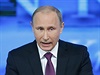 TIsková konference ruského prezidenta Vladimira Putina.
