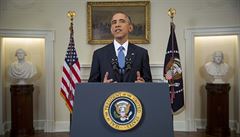Americký prezident Barack Obama  v oválné pracovně Bílého domu