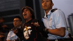 Policejní vyklízení hlavního tábora demonstrant v Hongkongu