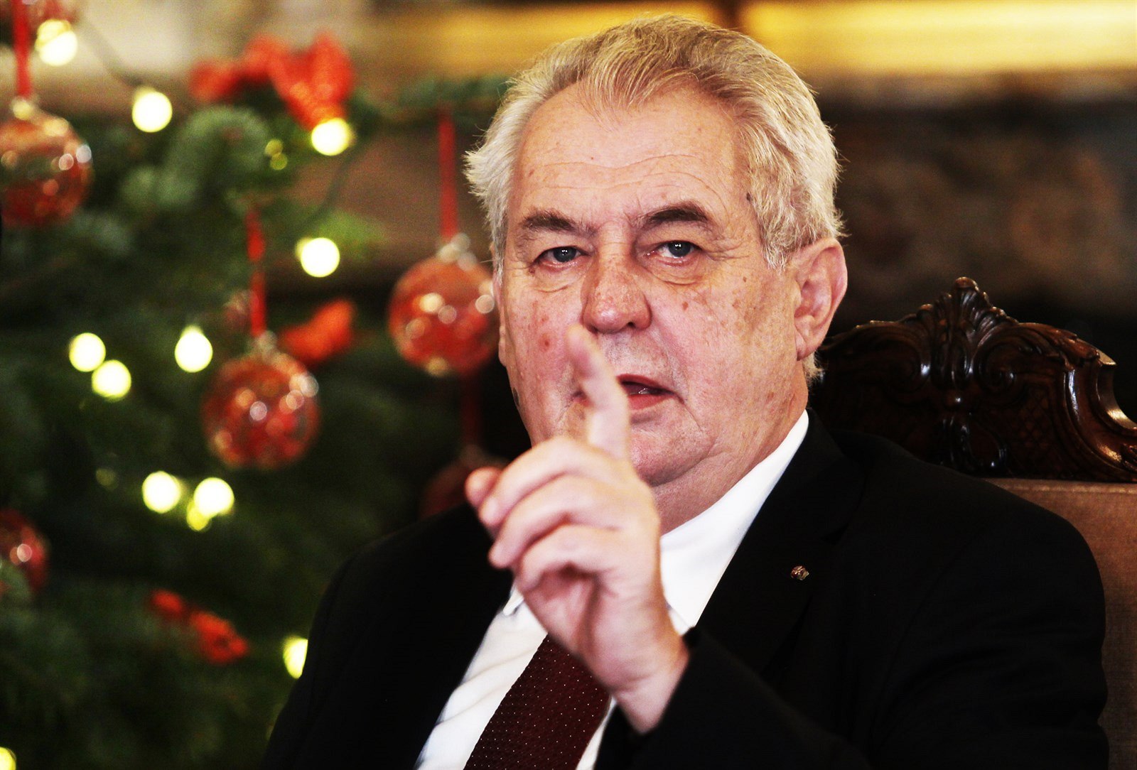 Prezident Milo� Zeman b�hem svého Sváte�ního slova