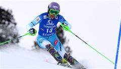 �árka Strachová p�i senza�ním slalomu v rakouském Kühtai.