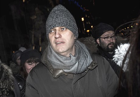 Ruská policie zadrela vdce ruské opozice Alexeje Navalného, kdy poruil...