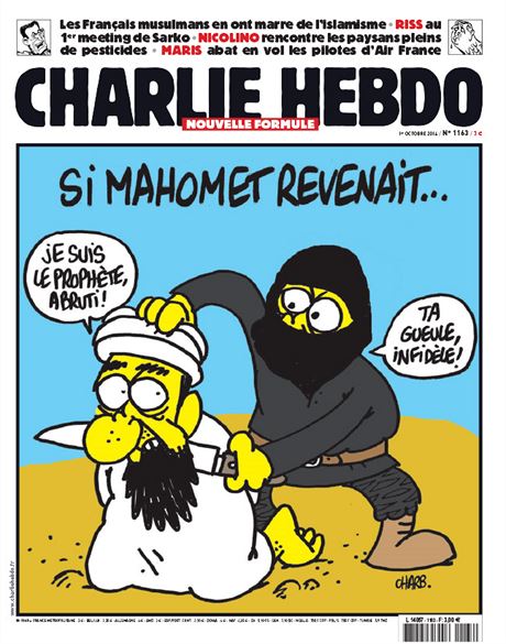 Kdyby se Mohamed dnes vrtil... Mohamed: "Jsem prorok, pitome!". Terorista mu...