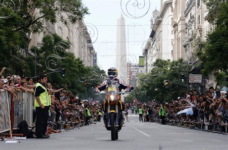 Slavnostní zahájení Rallye Dakar 2015 v ulicích Buenos Aires.