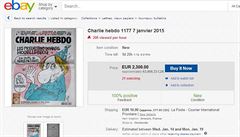 Na eBay se keftuje s vtisky Charlie Hebdo. Jeden stoj a 1,4 milionu 