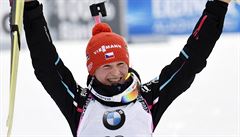 Další sladké vítězství! Biatlonistka Vítková vyhrála v Oberhofu sprint