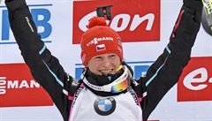 Veronika Vítková na stupních vít�z�.