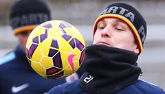 David Lafata bhem zimní pípravy fotbalist Sparty.