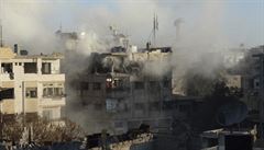 Bombardování dama�ského p�edm�stí D�obár.