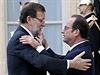 Francois Hollande a panlský premiér Mariano Rajoy.