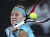Petra Kvitová bojuje na turnaji v Sydney.