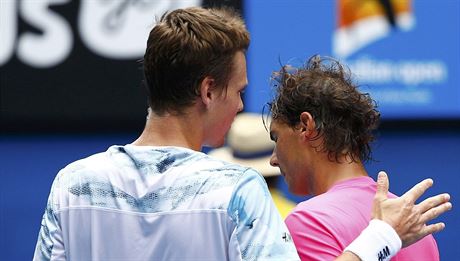 Tom Berdych vs. Rafael Nadal 6:2, 6:0, 7:6.