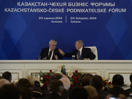 Milo Zeman a Nursultan Nazarbajev