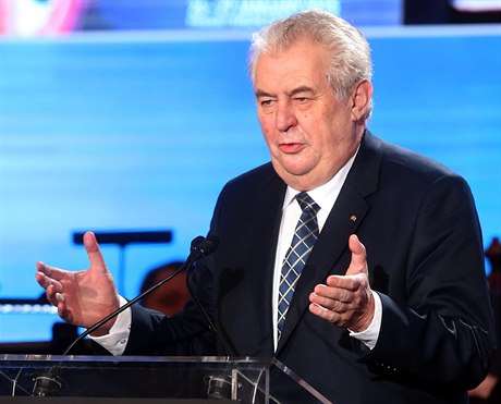 Prezident Miloš Zeman při projevu na Konferenci k 70. výročí osvobození...