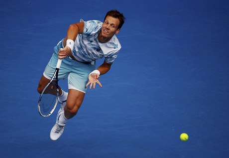 Tomá Berdych na letoním Australian Open.