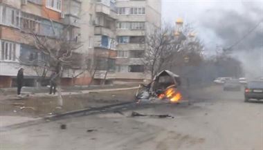 Mariupol po bombardování.